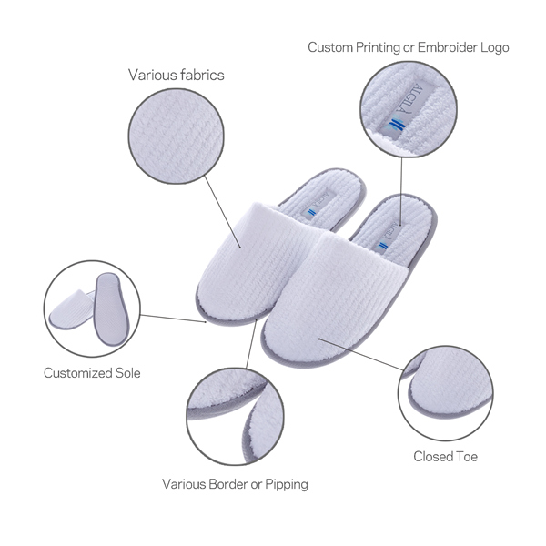 Hotel Disposable Slipper With Pipping