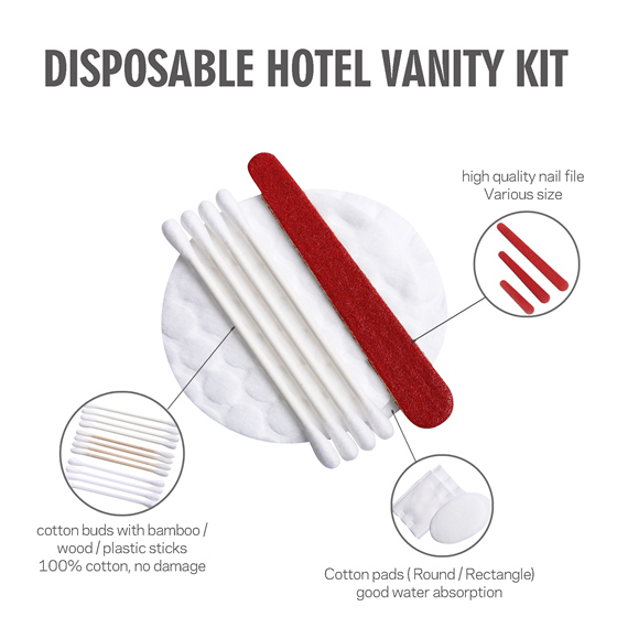 Luxury Hotel Dispsable Hotel Amenity Vanity Kit