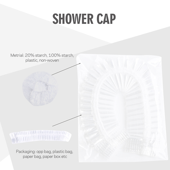 Eco Reusable Plastic Shower Cap