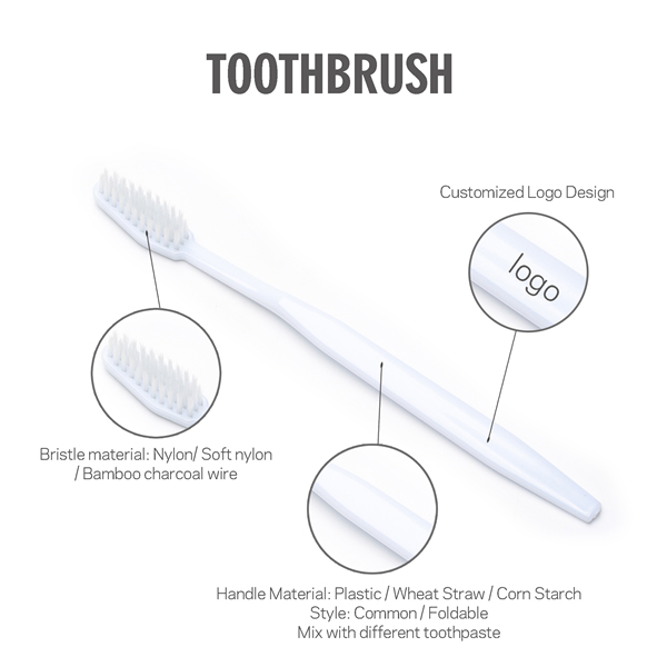 White Toothbrush Hotel Necessities