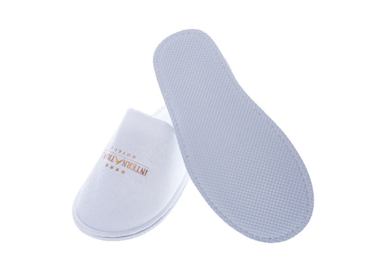 White Terry Hot Stamping Hotel Slipper