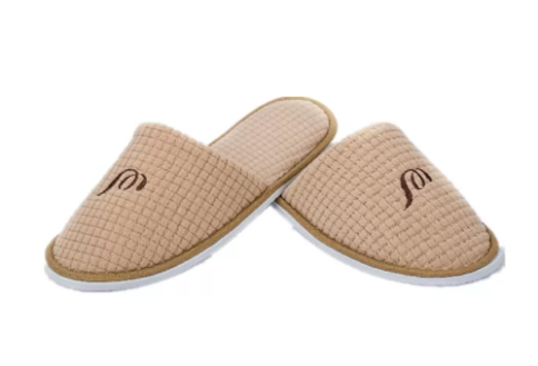 Brown Waffle Hotel Slippers