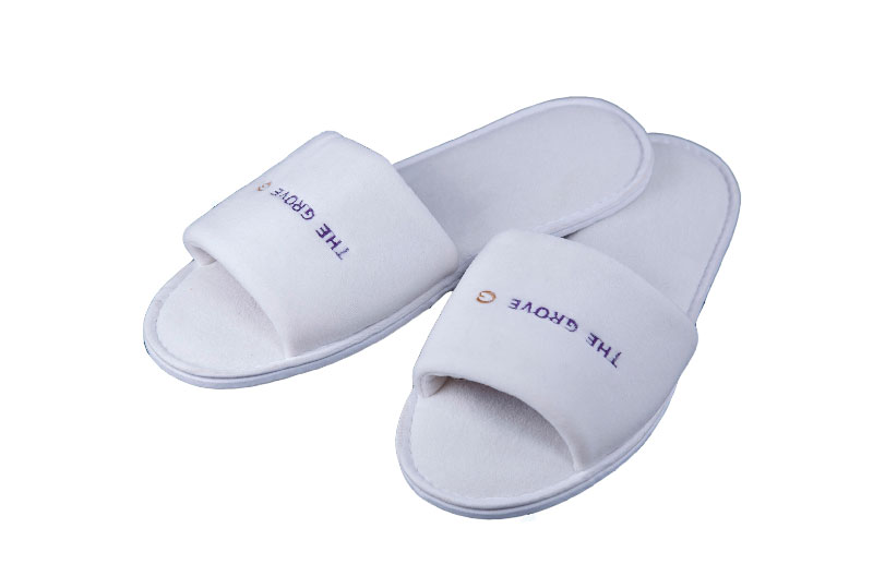 Luxury Hotel Bedroom Open Toe Slippers