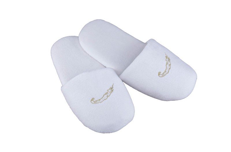 White Terry Hotel Guest Slipper