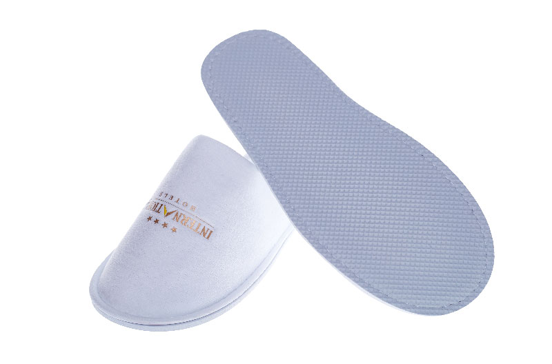 White Terry Hot Stamping Hotel Slipper